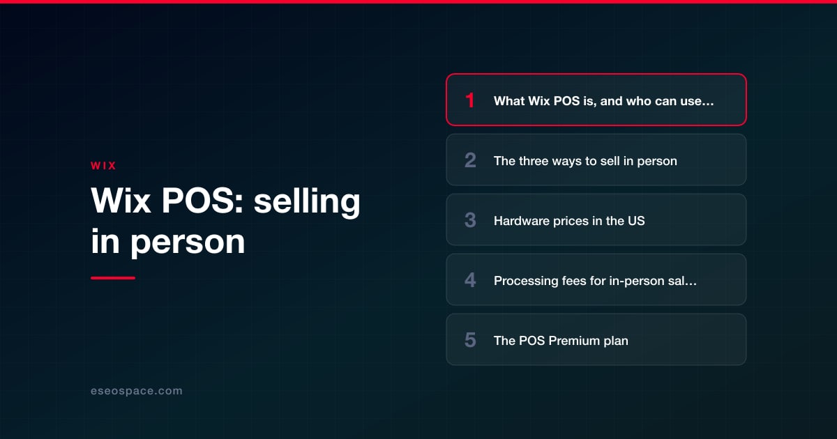 Wix POS: selling in person
