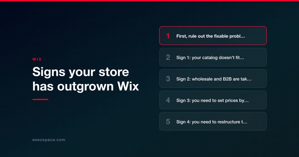 Signs your store has outgrown Wix