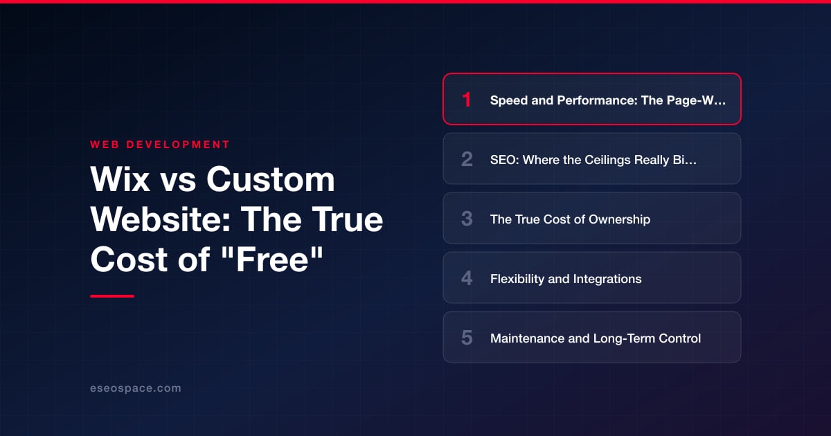 Wix vs Custom Website: The True Cost of "Free"