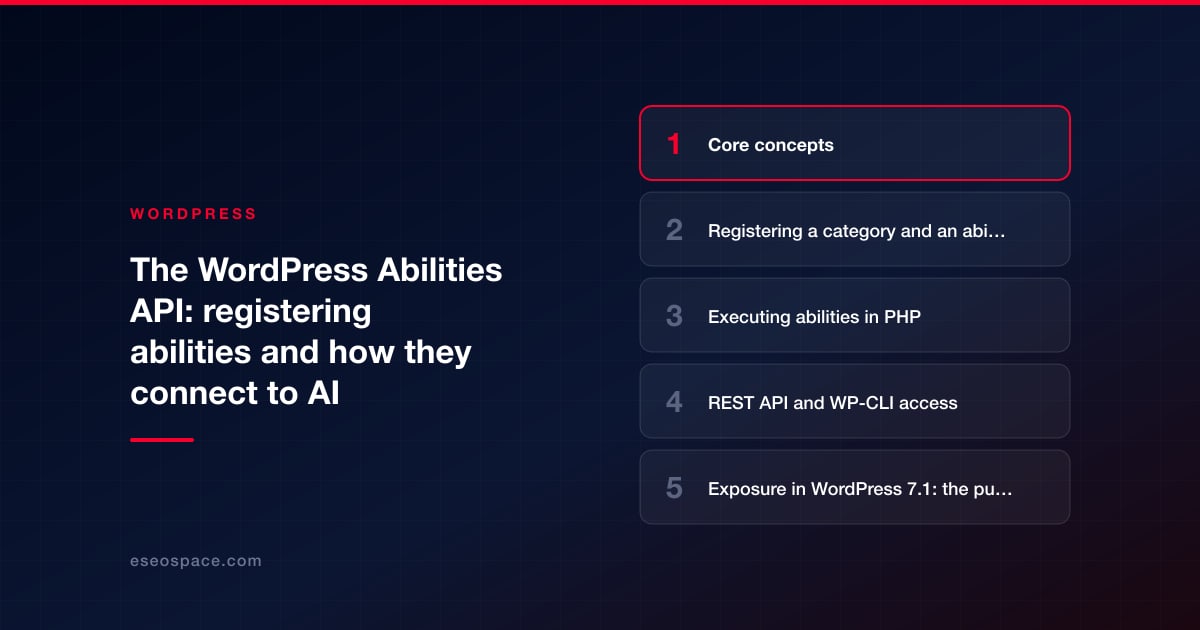 The WordPress Abilities API: registering abilities and how they connect to AI