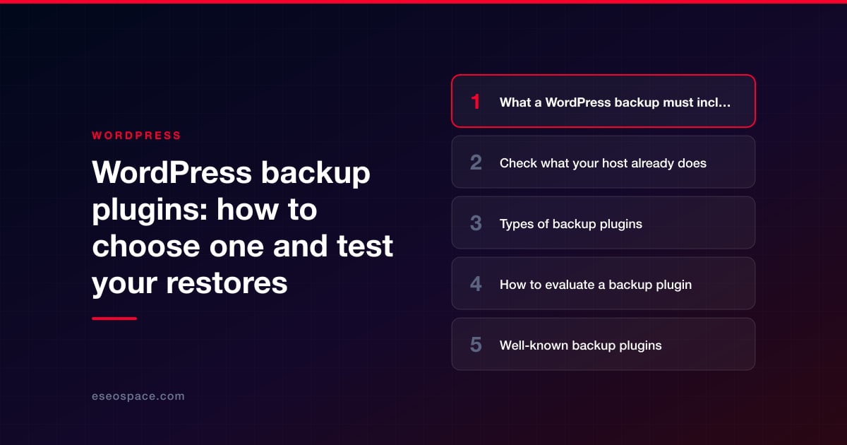 WordPress backup plugins: how to choose one and test your restores