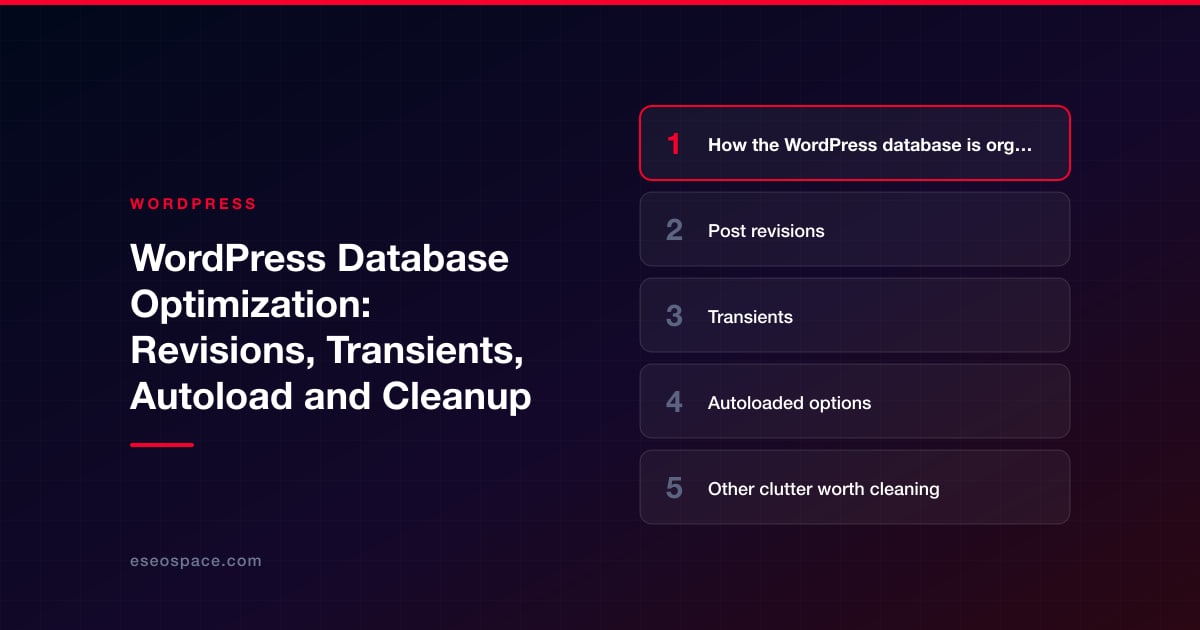 WordPress Database Optimization: Revisions, Transients, Autoload and Cleanup