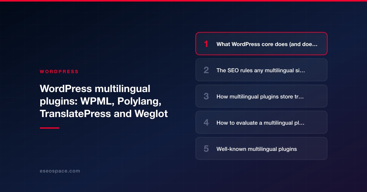 WordPress multilingual plugins: WPML, Polylang, TranslatePress and Weglot