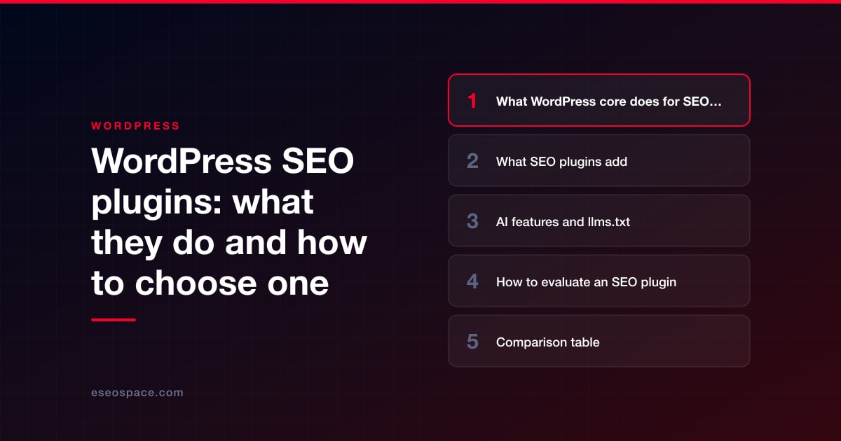 WordPress SEO plugins: what they do and how to choose one