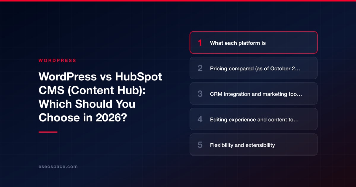WordPress vs HubSpot CMS (Content Hub): Which Should You Choose in 2026?