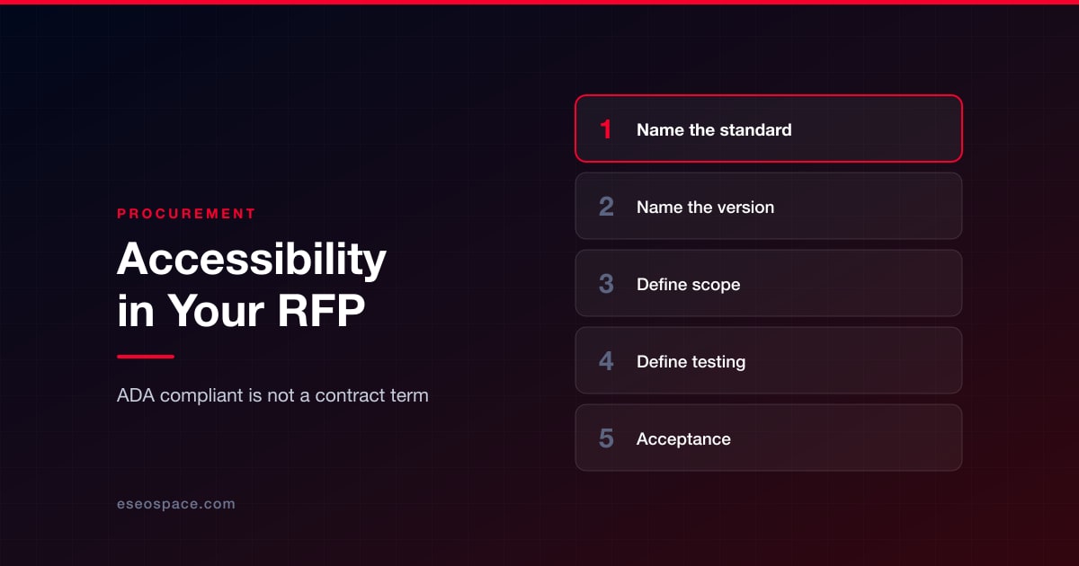 Accessibility Requirements to Write Into Your Website RFP