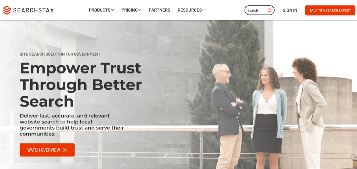 SearchStax site search product page