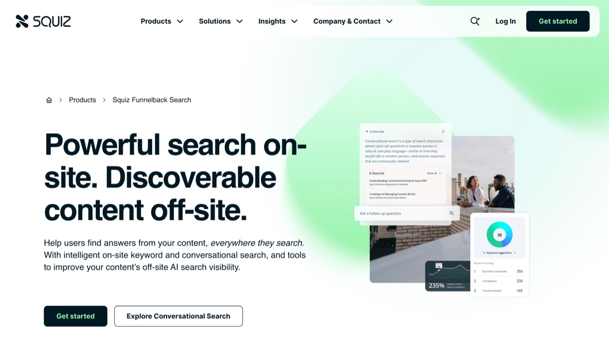 Squiz Funnelback Search product page