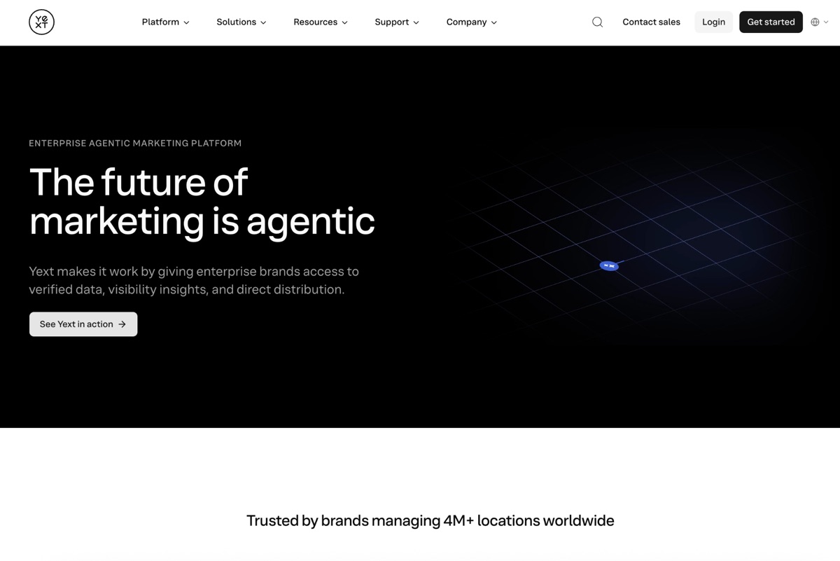 Yext home page
