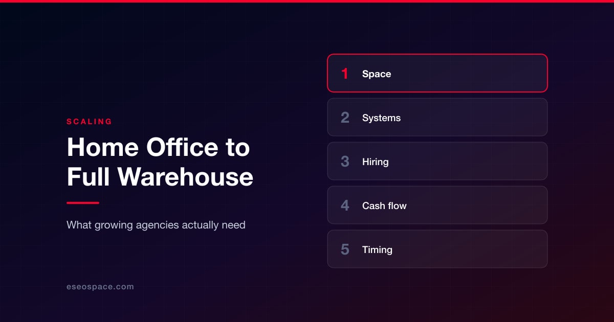 From Home Office to Full Warehouse: What Growing SEO Businesses Need to Scale