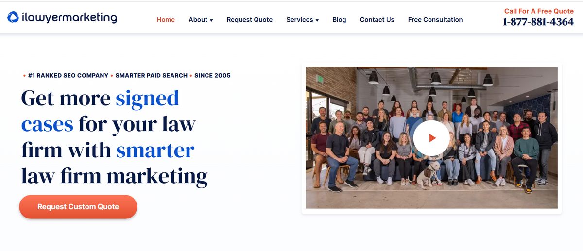 iLawyer Marketing homepage