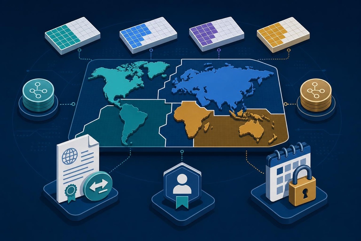 The four regional internet registries and the transfer rules that differ between them