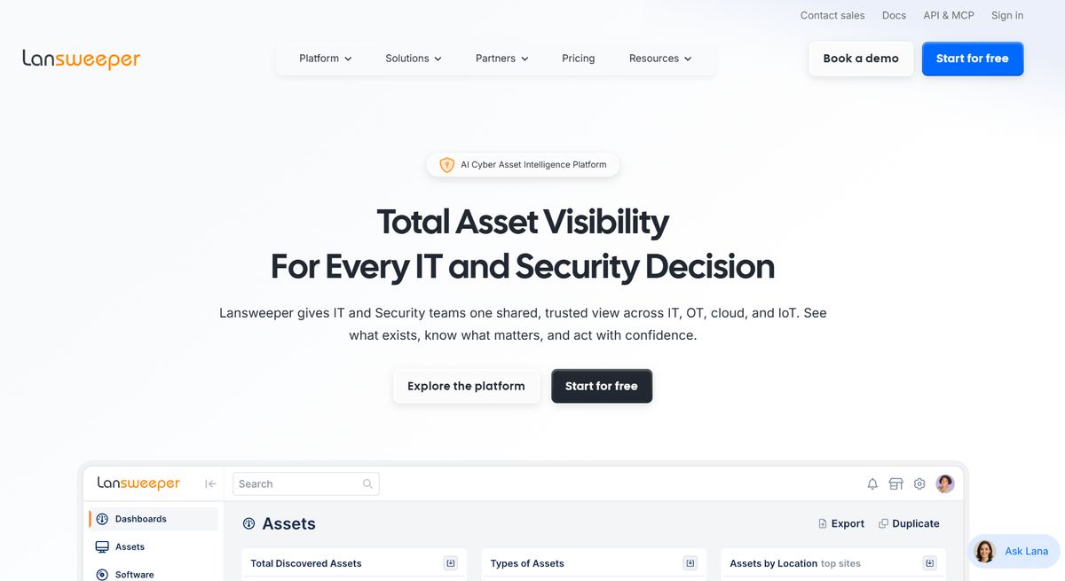 Lansweeper homepage