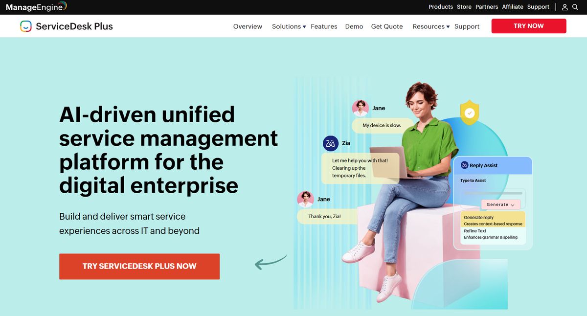 ManageEngine AssetExplorer page