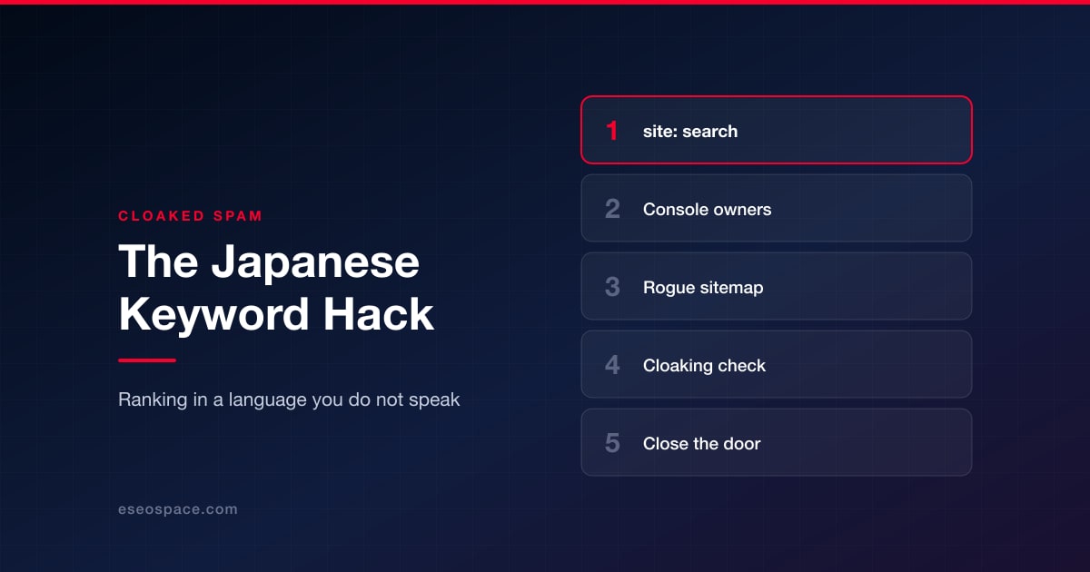 The Japanese Keyword Hack: Why Your Site Is Ranking in a Language You Do Not Speak