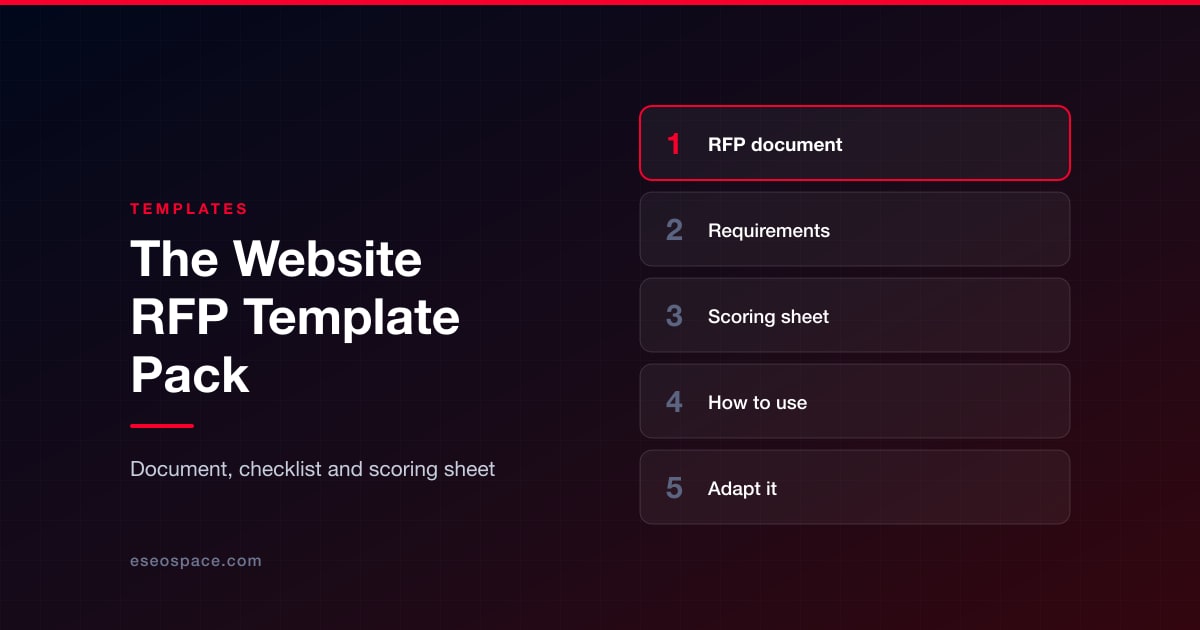 The Website RFP Template Pack: Document, Requirements Checklist and Scoring Sheet