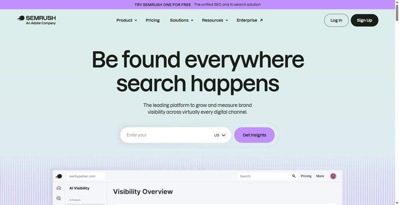 Semrush Position Tracking homepage
