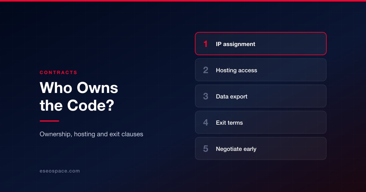 Who Owns the Code? Ownership, Hosting and Exit Clauses for a Website Contract