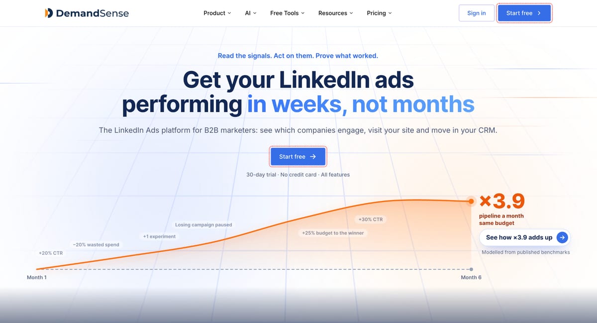 DemandSense homepage