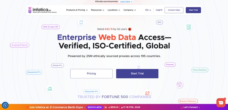 Infatica homepage