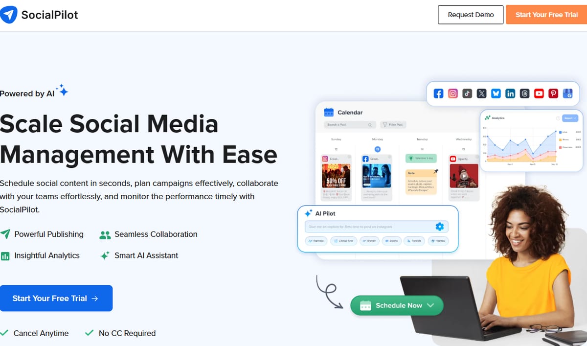 SocialPilot homepage