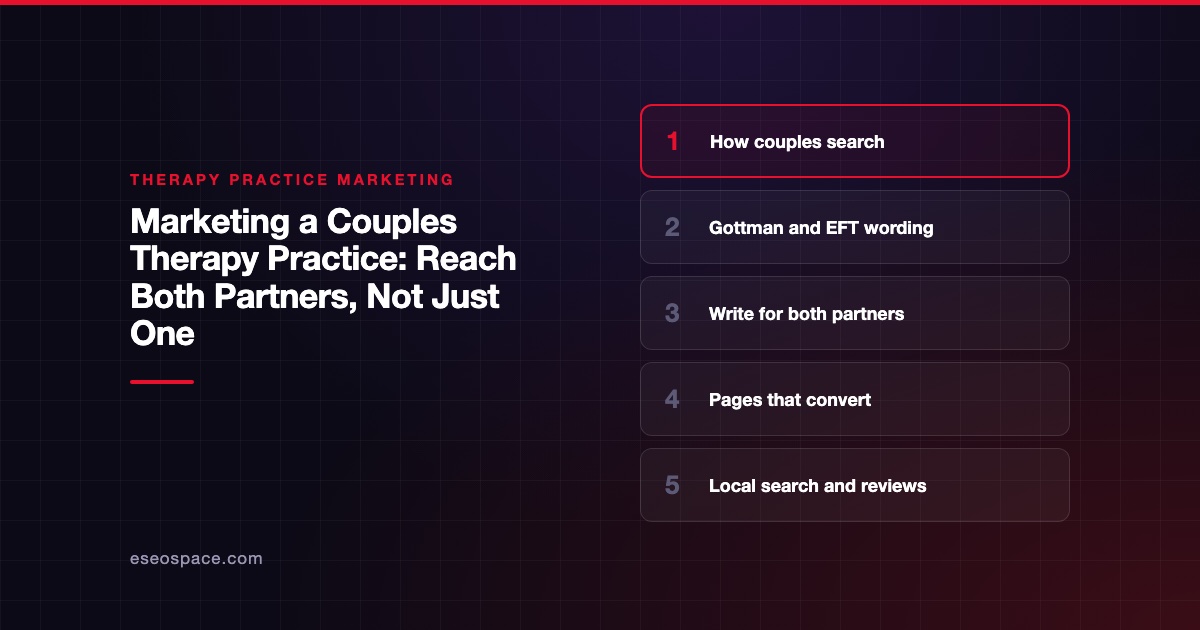 Marketing a Couples Therapy Practice: Reach Both Partners, Not Just One
