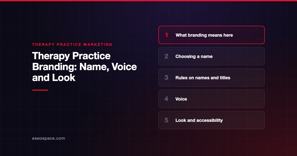 Therapy Practice Branding: Name, Voice and Look