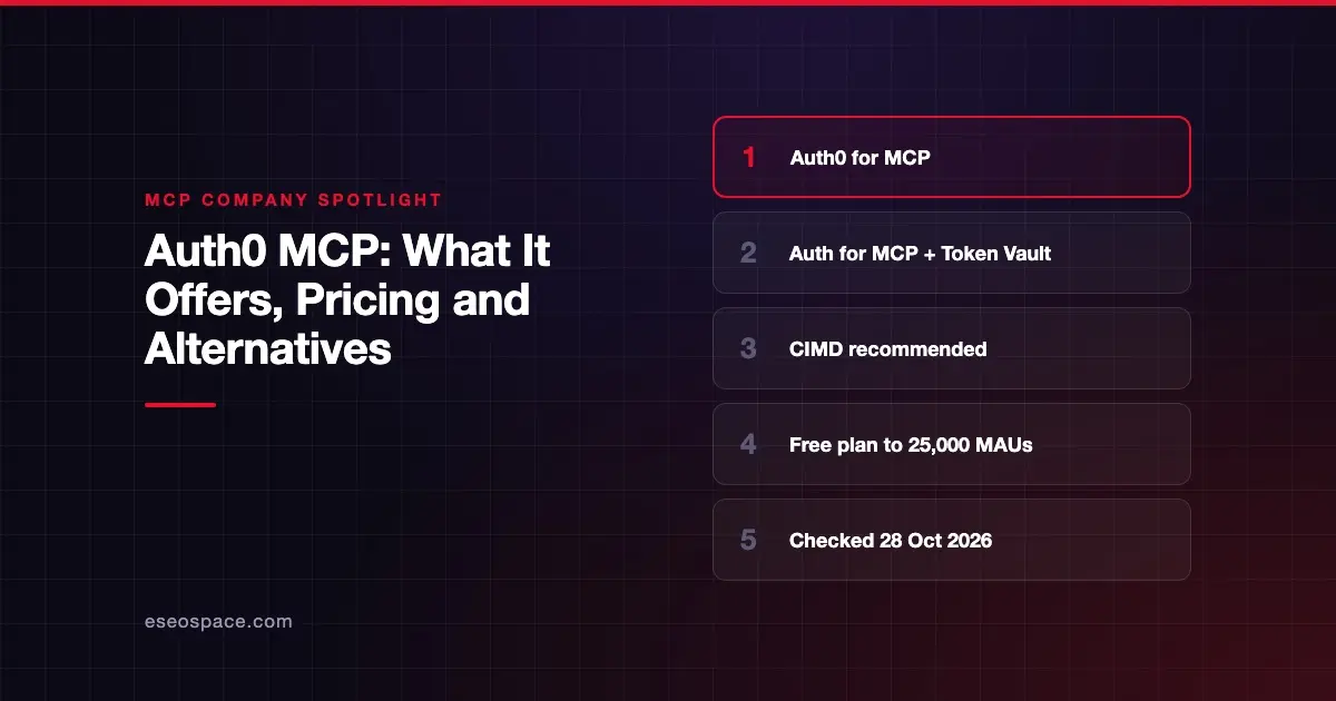 Auth0 MCP: What It Offers, Pricing and Alternatives