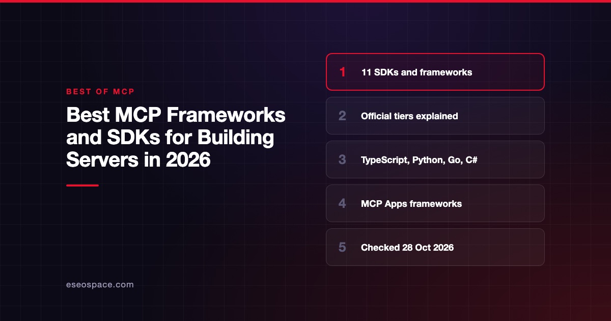 Best MCP Frameworks and SDKs for Building Servers in 2026