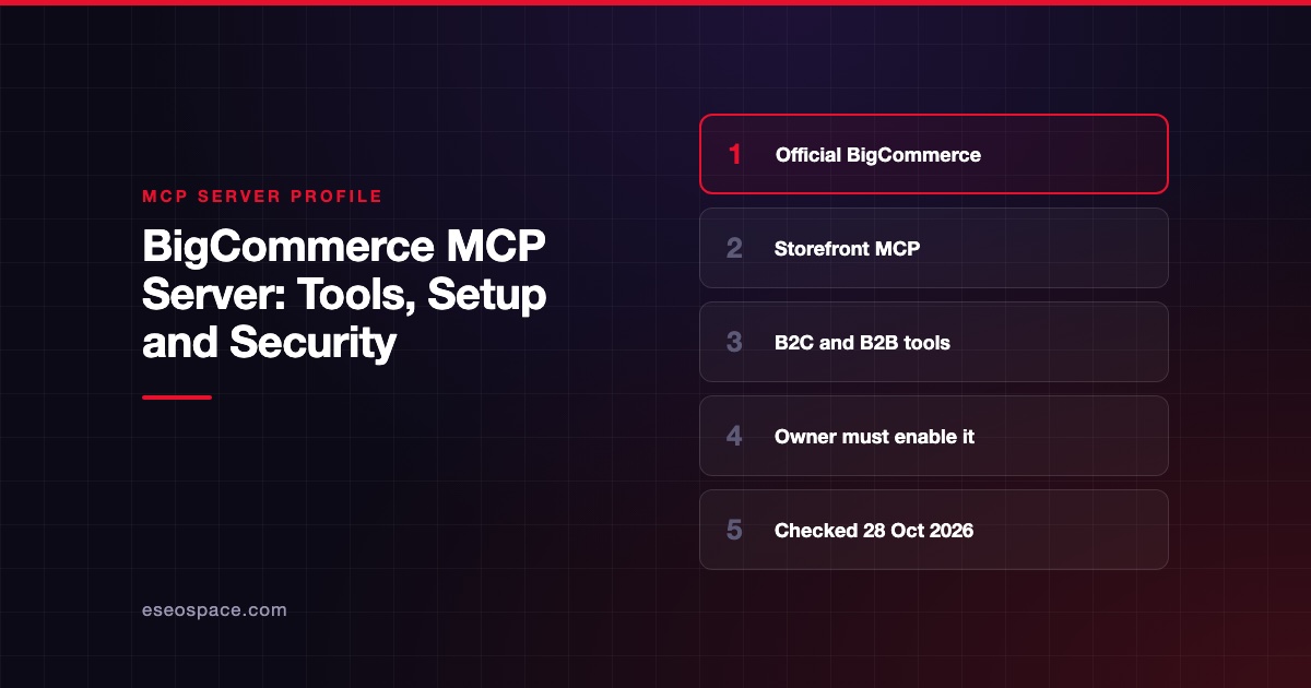 BigCommerce MCP Server: Tools, Setup and Security