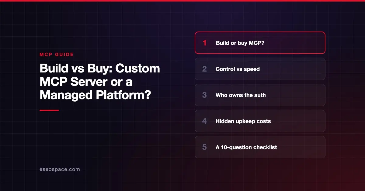 Build vs Buy: Custom MCP Server or a Managed Platform?