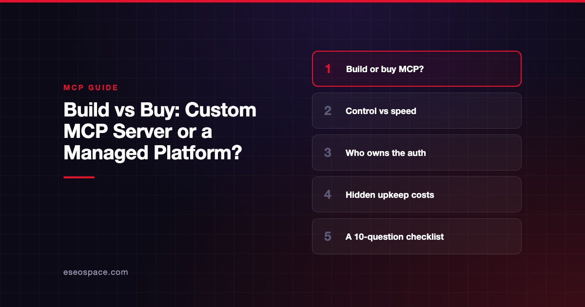 Build vs Buy: Custom MCP Server or a Managed Platform?