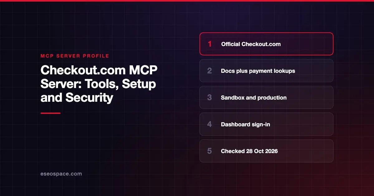 Checkout.com MCP Server: Tools, Setup and Security