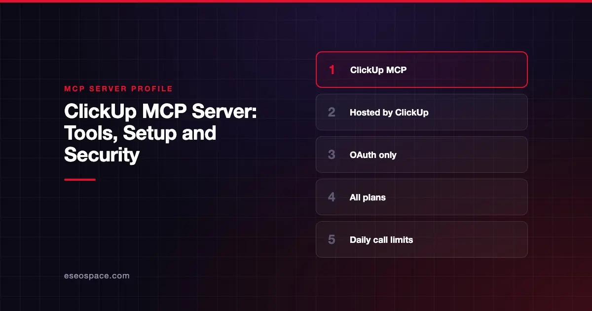 ClickUp MCP Server: Tools, Setup and Security