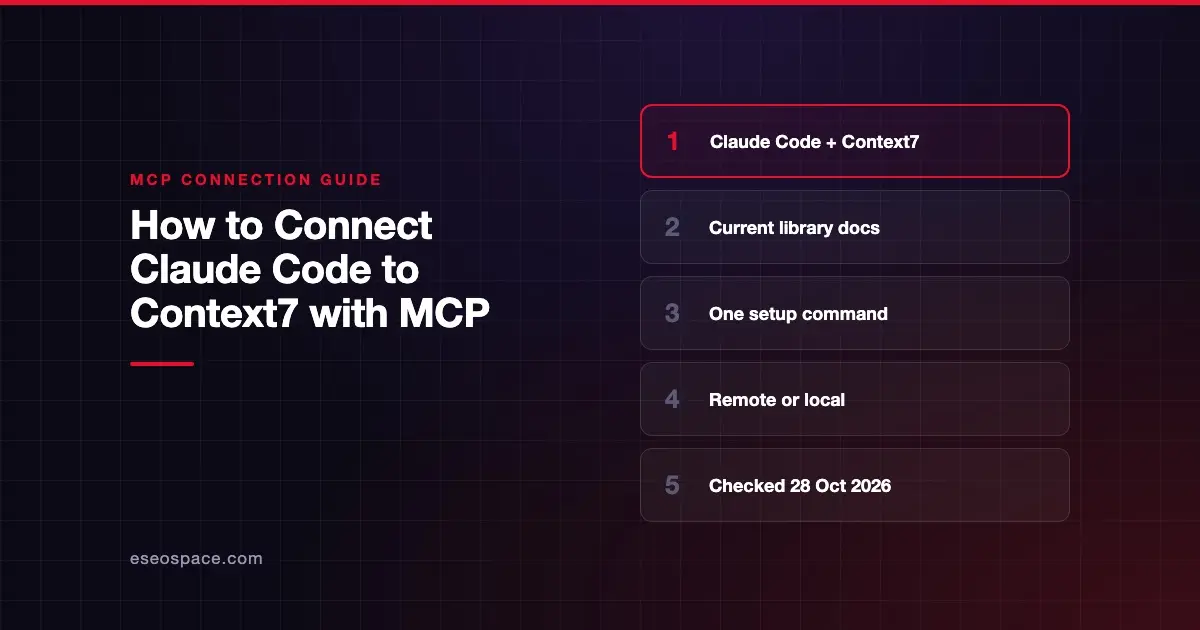 How to Connect Claude Code to Context7 with MCP