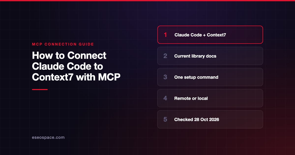 How to Connect Claude Code to Context7 with MCP