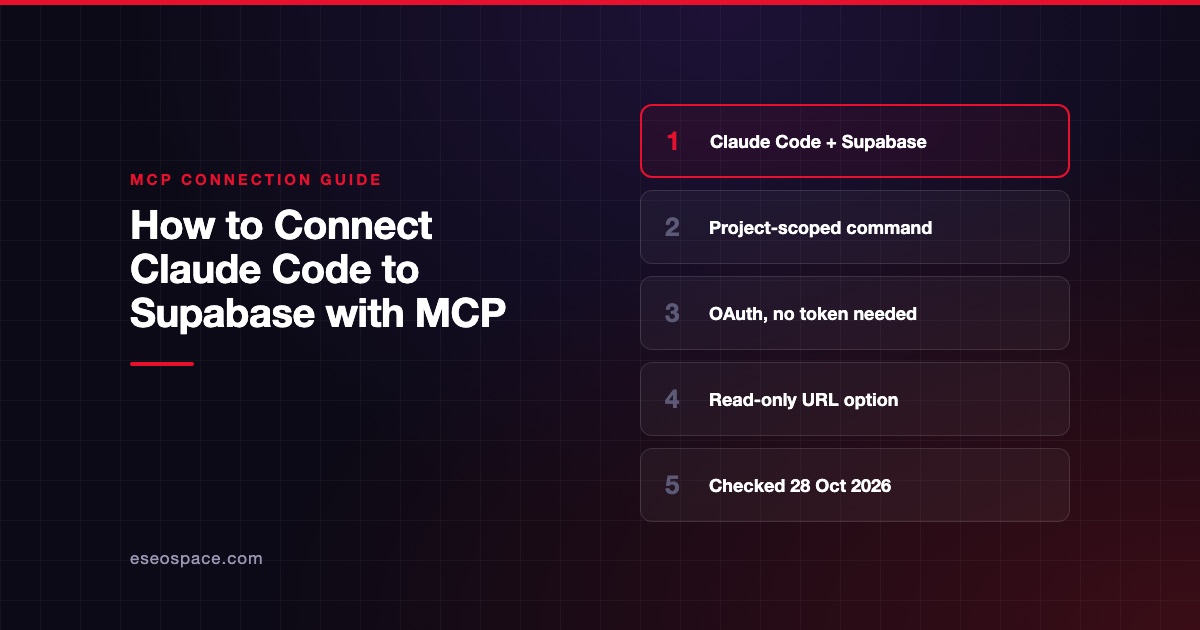 How to Connect Claude Code to Supabase with MCP