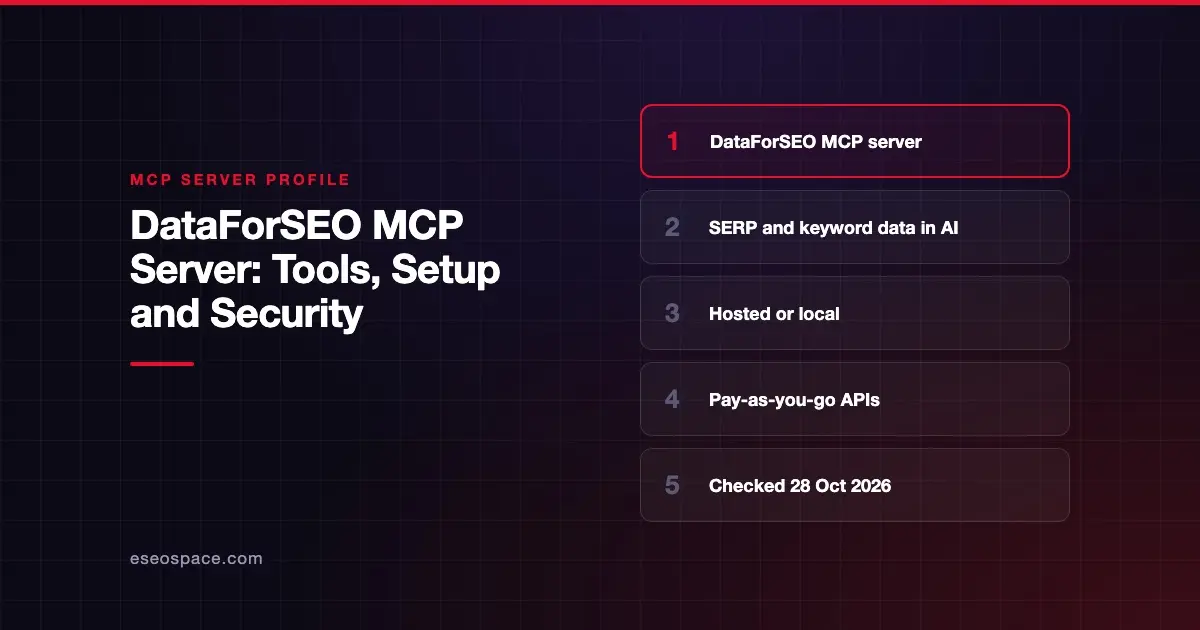 DataForSEO MCP Server: Tools, Setup and Security