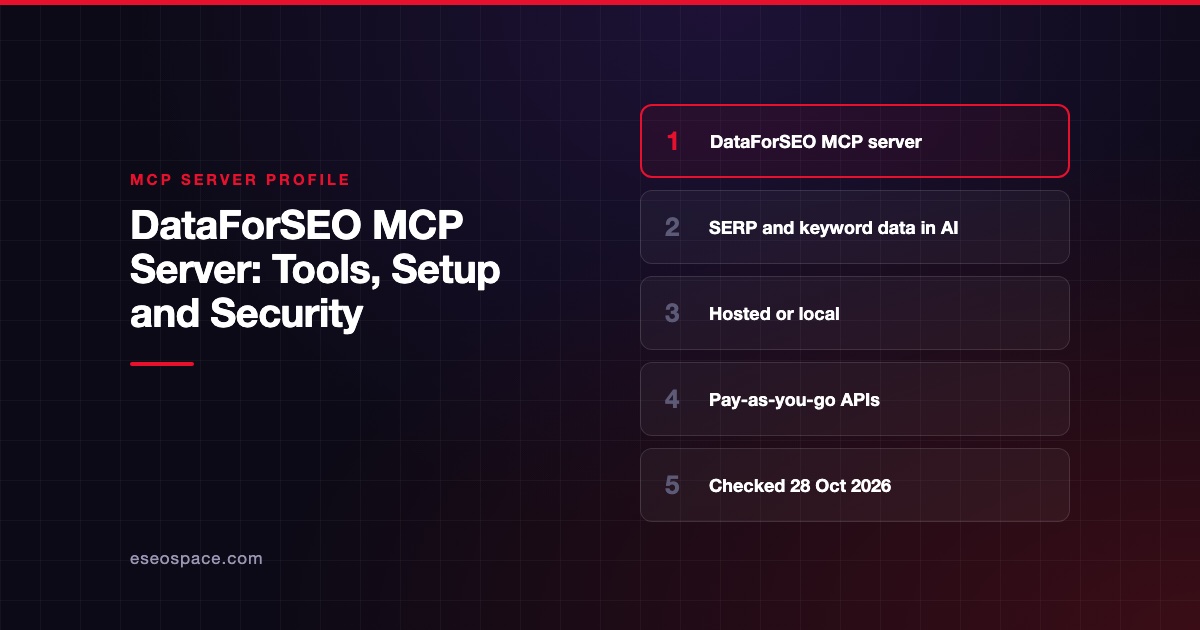 DataForSEO MCP Server: Tools, Setup and Security