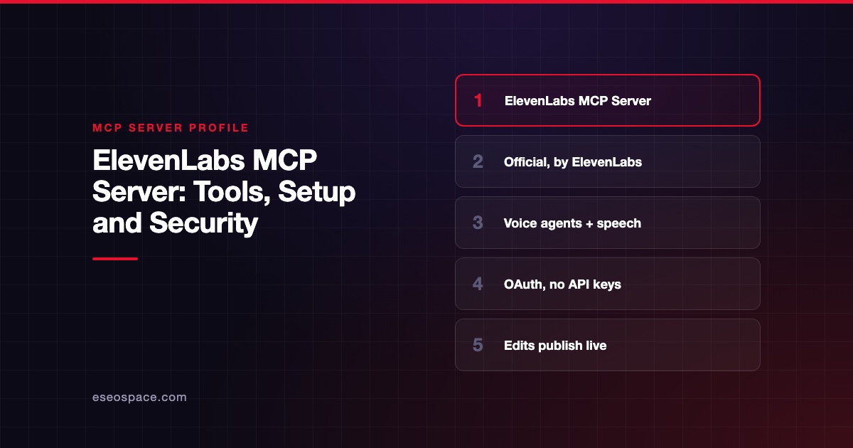 ElevenLabs MCP Server: Tools, Setup and Security
