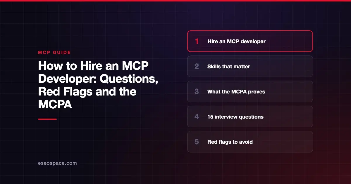 How to Hire an MCP Developer: Questions, Red Flags and the MCPA