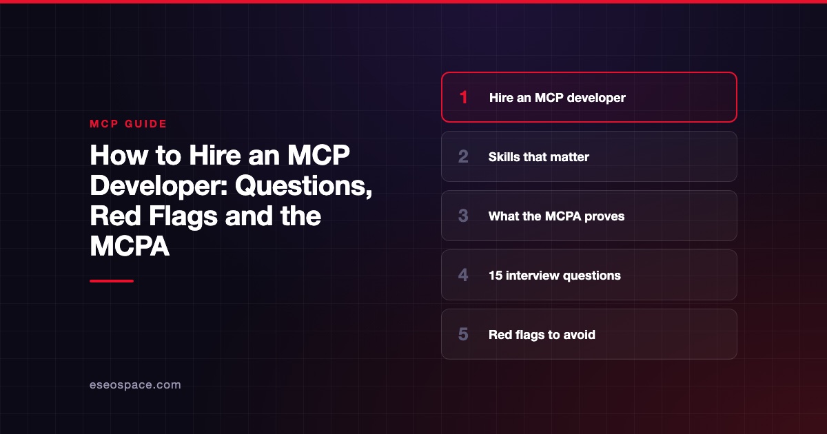 How to Hire an MCP Developer: Questions, Red Flags and the MCPA