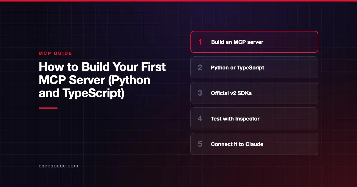 How to Build Your First MCP Server (Python and TypeScript)
