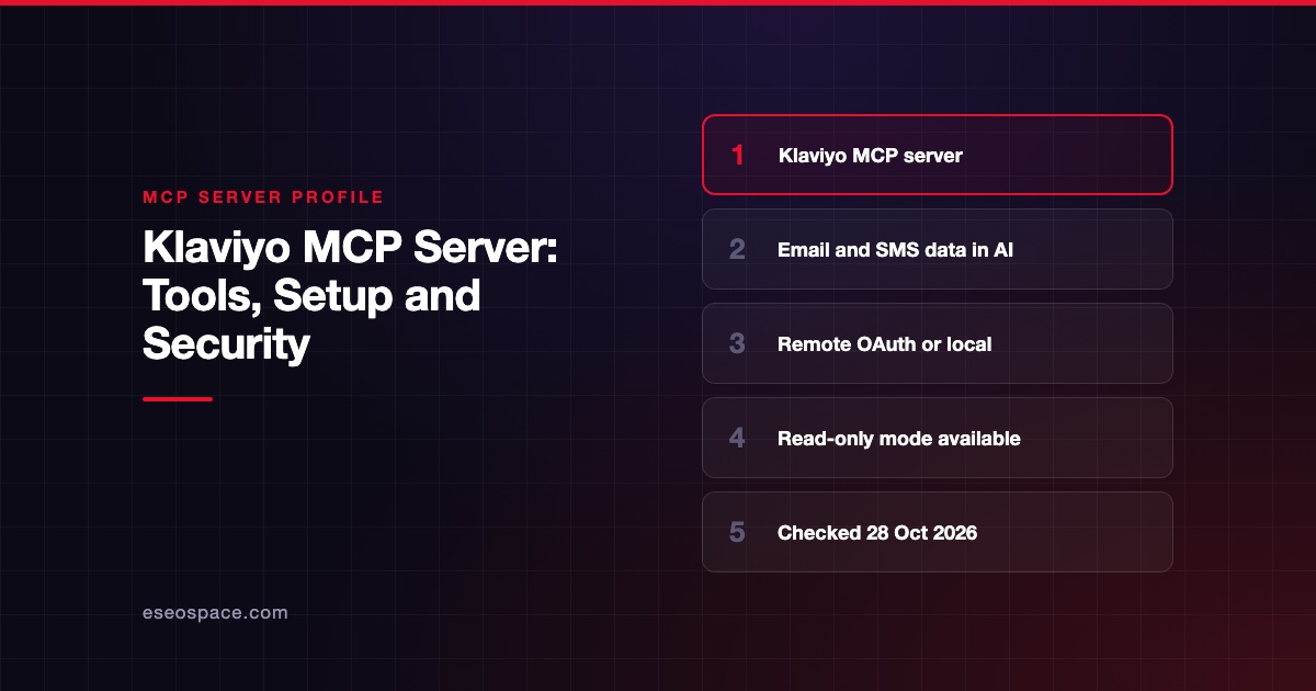 Klaviyo MCP Server: Tools, Setup and Security