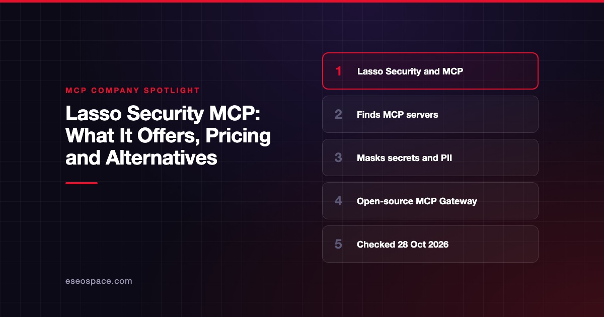Lasso Security MCP: What It Offers, Pricing and Alternatives