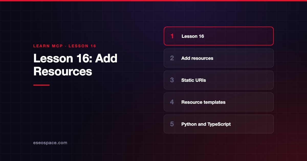 Lesson 16: Add Resources