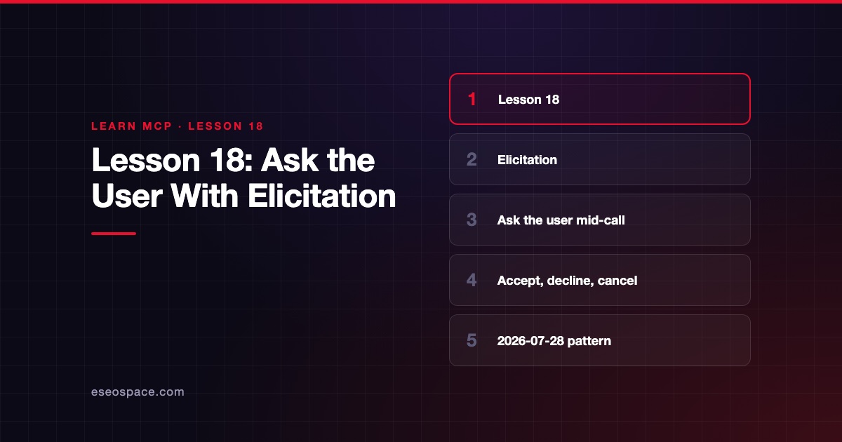 Lesson 18: Ask the User With Elicitation
