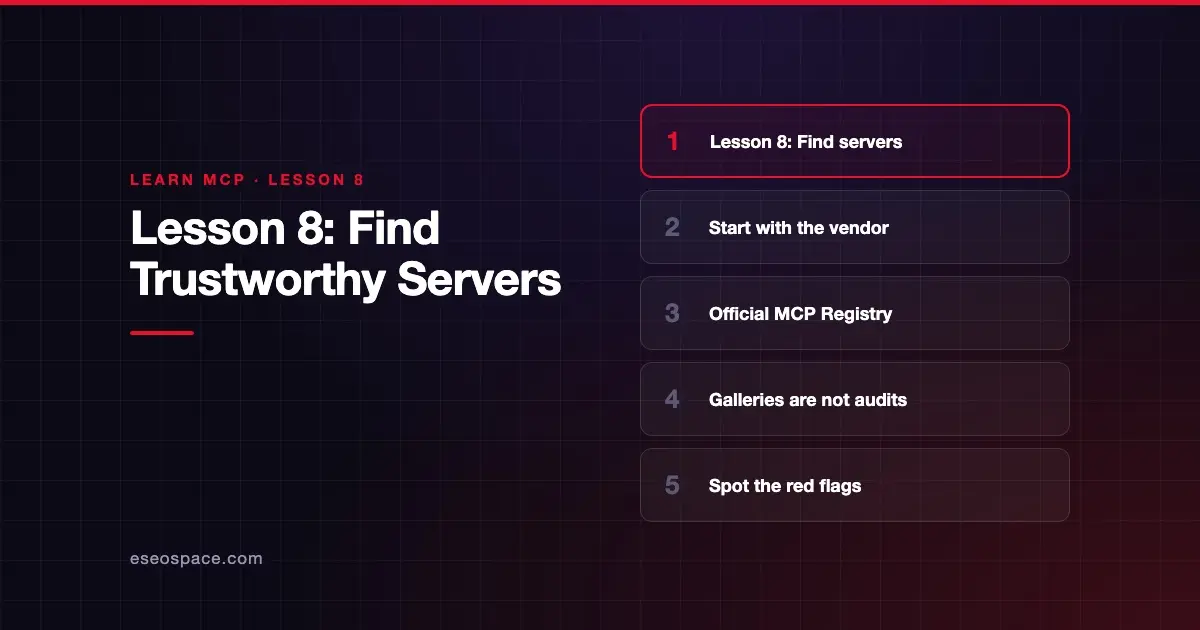 Lesson 8: Find Trustworthy Servers