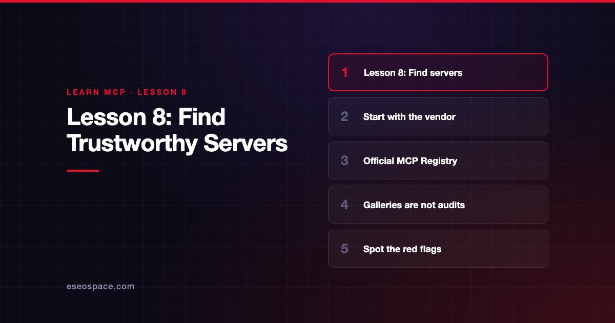 Lesson 8: Find Trustworthy Servers