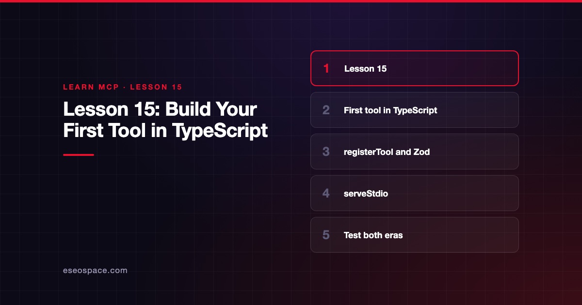 Lesson 15: Build Your First Tool in TypeScript